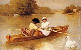 Seine Canvas Paintings - Boating on the Seine